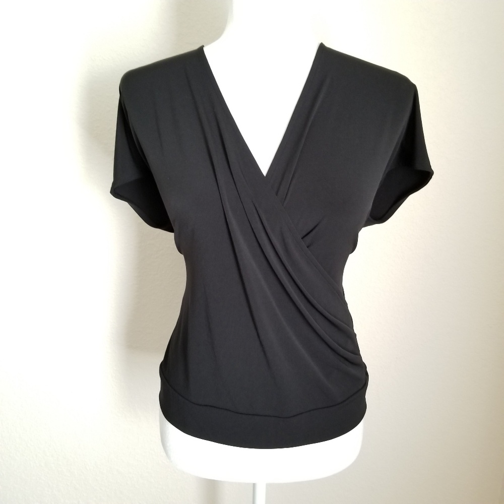 Banana Republic Wrap Front V-neck Short Sleeve Top